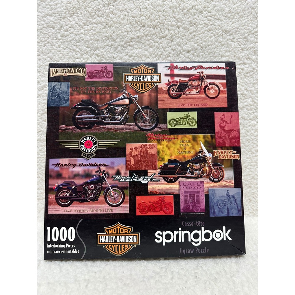 Harley Davidson Jigsaw Puzzle 1000 Piece Springbok Motorcycle Collage - Picture 5 of 5
